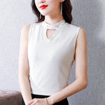 Women Spring New Fashion Sweet Pullovers Base Layers Candy Color Diamonds Hollow Out Knit Vest Slim Versatile Sleeveless Tops RT220