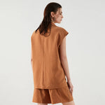 K1444L Luxury Brand Women's Clothing Summer 55% Linen 45% Cotton Ladies Suit Women's Casual Blazer Clothes Vest RT220