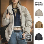 Maden Women Down Jacket Autumn Winter 90% White Duck Down Thickened and Warm Stand Collar Outerwear Coat Windproof Jacket RT220