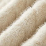 Women Fur Cardigan Thickened Long 2024Autumn Winter V-neck Jacket Female Loose Simple Leisure With Buttons Casual Faux Fur Coat RT220