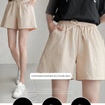 High Waisted Casual Linen Shorts Women Gym Workout Shorts Cotton Short Pants Loose-fitting Ladies Short Femme Women Shorts Sport RT220