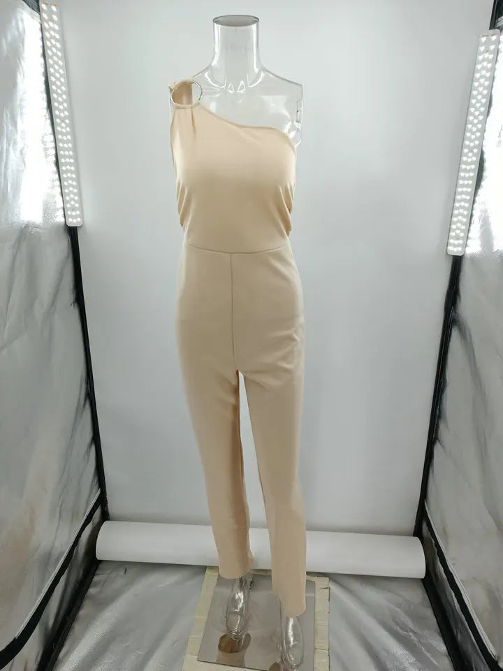 2024 Summer Europe and The United States Sexy Women's Solid Color Nightclub Jumpsuit Casual Pants RT220