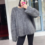 Women Sweater Womens Winter Sweaters Pullover Traf Female Knitting Overszie Long Sleeve Loose Knitted Outerwear Ropa De Mujer RT220