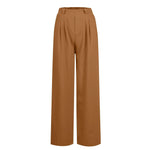 2024 New Pantalones De Mujer Women's Wide Leg Pants Elastic High Waisted Knit Casual Palazzo Pants Trousers With Pockets RT220