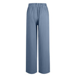 2024 New Pantalones De Mujer Women's Wide Leg Pants Elastic High Waisted Knit Casual Palazzo Pants Trousers With Pockets RT220