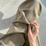 Seoulish Spring Summer Elegant Button Women's Wide Leg Pants 2025 New High Waist Solid Casual Loose Straight Trousers for Womens RT220