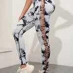 Women Seamless Tie Dye Hollow out Sports Pant Yoga Gym High Waist Workout Leggings Stretchy Women's Activewear RT220