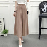 Wide leg pants pleated chiffon high waisted loose skirt pants with large hem and drape feeling, large size random linen spring/s RT220