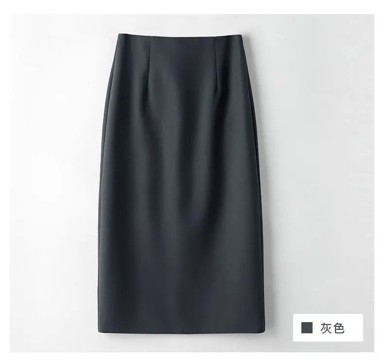 Office Lady Fashion Slim Solid Skirt Koreon Clothing Spring Summer Streetwear New High Waist Elegant Straight Midi Casual Skirts RT220