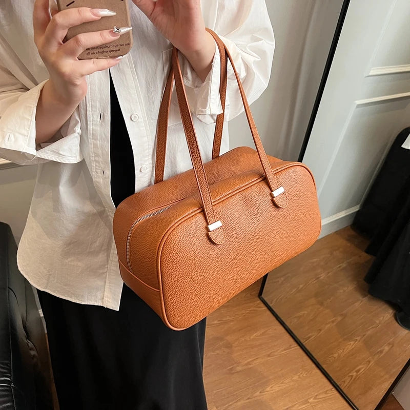 LEFTSIDE Fashion Retro Women Pillow Handbags and Purses 2025 Spring Luxury Leather Tote Bags Trend Females Shoulder Bags RT220