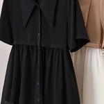 Spliced fake Two-piece Polo Collar Suit Shirt for Women in Summer Loose and Versatile Slim Top RT220