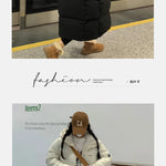 ITOOLIN Women oversize Loose Coat Zipper Pockets Down Coat Turtleneck Thicken Long Coat Casual Parkas Women 2023 Autumn Winter RT220