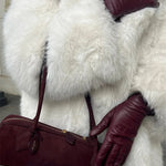 Tossy Winter Fur Feather Overcoat For Women Loose Cardigan Solid Luxury Elegant Jacket Clothes Warm 2025 Fur Feather Outwear RT220