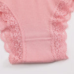 Women Cotton Panties 3PC Sexy Lace Brazilian Panties Cotton Low Rise Underwear for Female Bow Hollow Out Soft Intimates Lingerie RT220