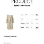 Women Fur Cardigan Thickened Long 2024Autumn Winter V-neck Jacket Female Loose Simple Leisure With Buttons Casual Faux Fur Coat RT220