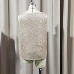 Women Top Shiny Glitter Sequin Sleeveless T-shirt Vest Tank Tops Fashion Sexy Camis New Cocktail Party Clubwear Evening T-shirts RT220