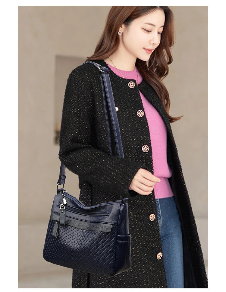 Fashion Women's Brand Trendy Shoulder Bag Leather Crossbody Bag High Quality Women Tote Bags 2024 Large Capacity Female Handbags RT220