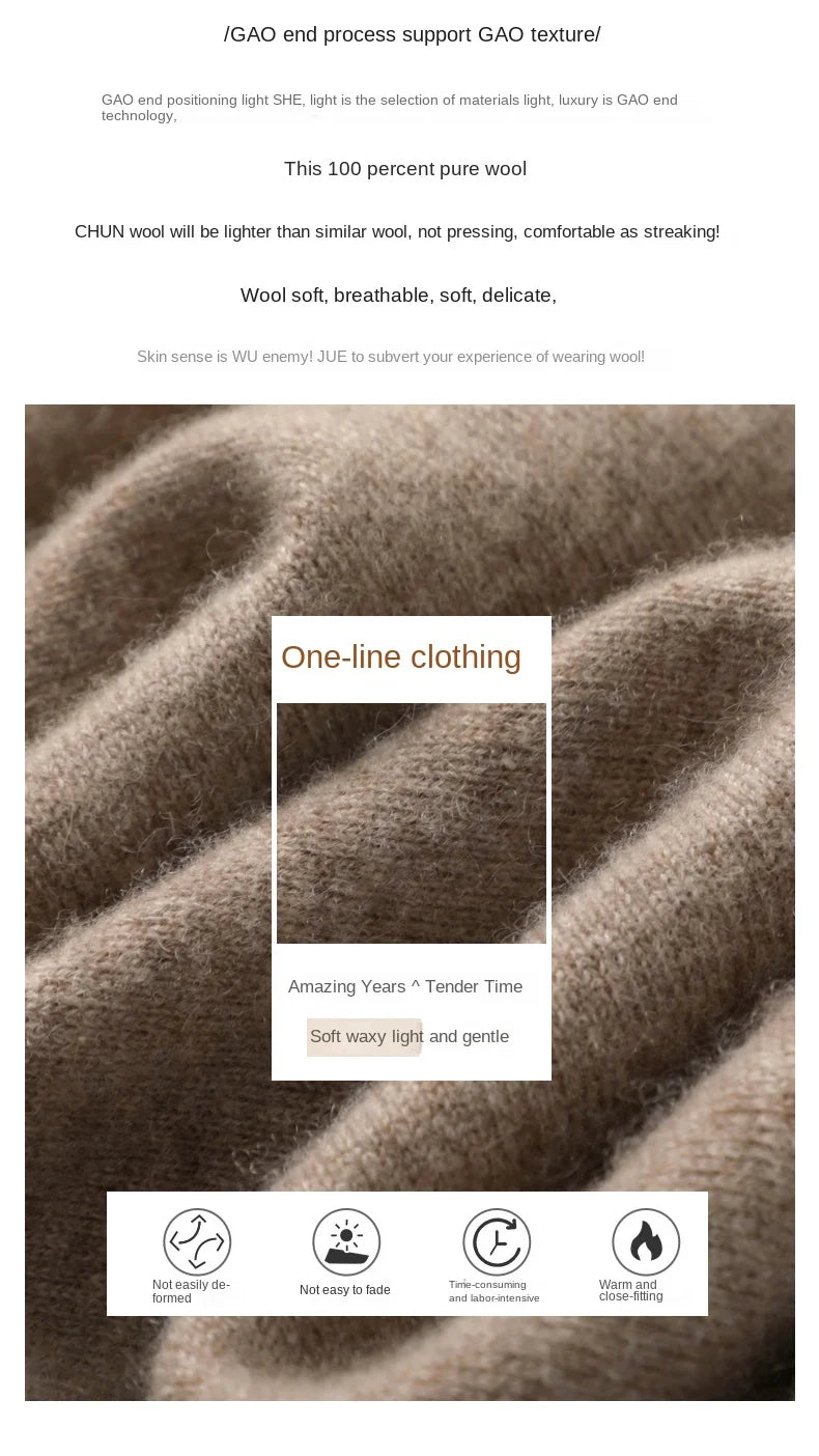 100% Merino Wool Knitted Sweater Autumn/Winter 2024 New Women's Round Neck Hollow Top 11 Color Pullover Versatile Coat NJR1107 RT220