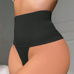 1Pcs Womens High Waist Control Shaper Thongs Breathable Comfort Elastic Intimates Shapewear Panties Thongs High Waist Flat Belly RT220