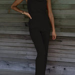 2024 Summer Europe and The United States Sexy Women's Solid Color Nightclub Jumpsuit Casual Pants RT220