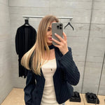 Trendix Elegant Blazer 2 Piece Sets Women V Neck Patchwork Scarf Lace Up Jackets Femme Bodycon Skirt And Commuting Blazers Suits RT220