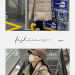 ITOOLIN Women oversize Loose Coat Zipper Pockets Down Coat Turtleneck Thicken Long Coat Casual Parkas Women 2023 Autumn Winter RT220