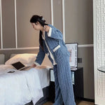 2pcs/Set Autumn And Winter Pajamas Women Thickened Padded Warm Students Coral Girls Clot Velvet Suit Homewear Cardigan Trousers RT220