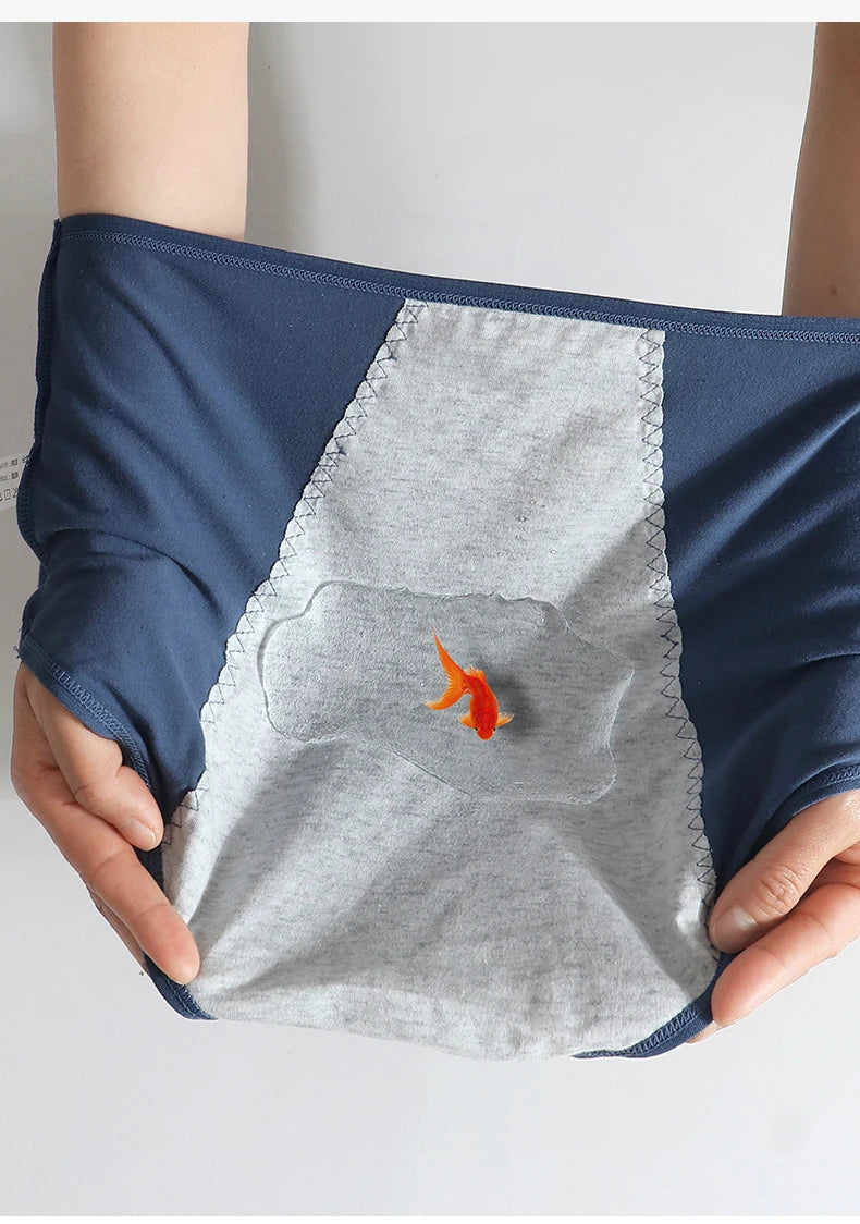 High Waist Leak Proof Menstrual  Women's Panties Widen Period Pants Physiological Underwear Cotton Plus Size L-4XL Female Briefs RT220