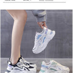 2025 Sneakers Women Platform Flat Shoes Woman Shoes Green Casual Trainers Ladies Chunky Sneakers Women Shoes RT220