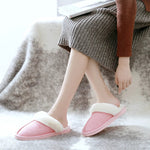 Winter Women Slippers Furry Home Floor Shoes Warm Indoor Slides Men Bedroom Slippers Plush Couples Footwear Soft Non-slip Shoes RT220