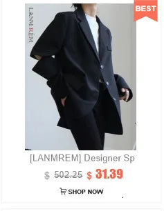 [LANMREM] Faux Fur Thick Warm Coats Lapel Single Breasted Office Lady Elegant Female Outwear Fashion 2025 Winter New 26C1095 RT220