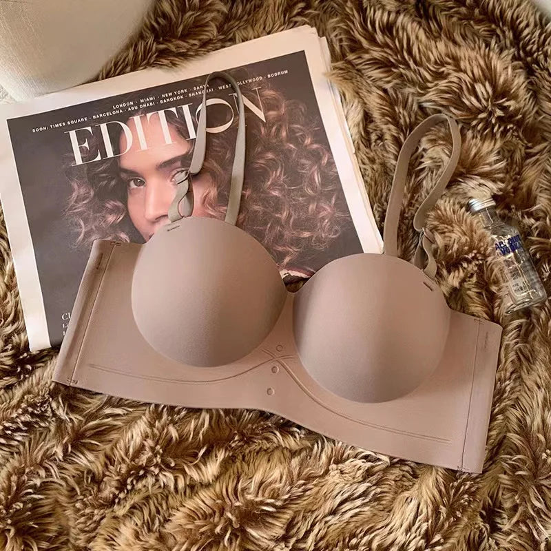 Women's Bra  Half Cup Push Up Small Breasts Show Bigger Side Breasts Seamless Sling Bra No Wires Sexy Sling Bra RT220