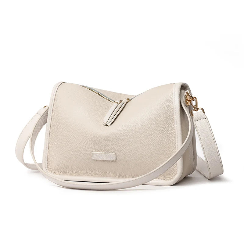 Soft Genuine Leather Messenger Bag Women Design Shoulder Crossbody Bag Purse Fashion Female High Quality Cow Leather Handbag New RT220