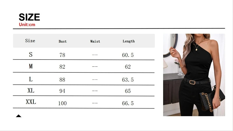 Black Summer Tank Tops Women 2024 Elegant Thin Tops Basic Casual Purple Tank Top One Shoulder  Sleeveless Neckless T-Shirt 2024 RT220