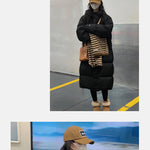 ITOOLIN Women oversize Loose Coat Zipper Pockets Down Coat Turtleneck Thicken Long Coat Casual Parkas Women 2023 Autumn Winter RT220