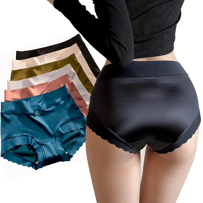 Silk Panties Nice Briefs Soft Underwear Women's Mid rise Elegance Girls Sexy Lingerie RT220