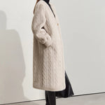 Women Fur Cardigan Thickened Long2025Spring And Autumn V-neck Jacket Female Loose Simple Leisure With Buttons Faux Fur Mink Coat RT220